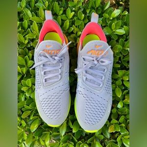 Nike Air Max 270 Grey Volt Orange Running Shoe